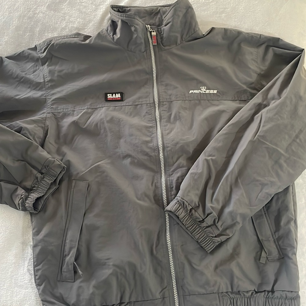 Slam sailing jacket size large grey “princess yachts”